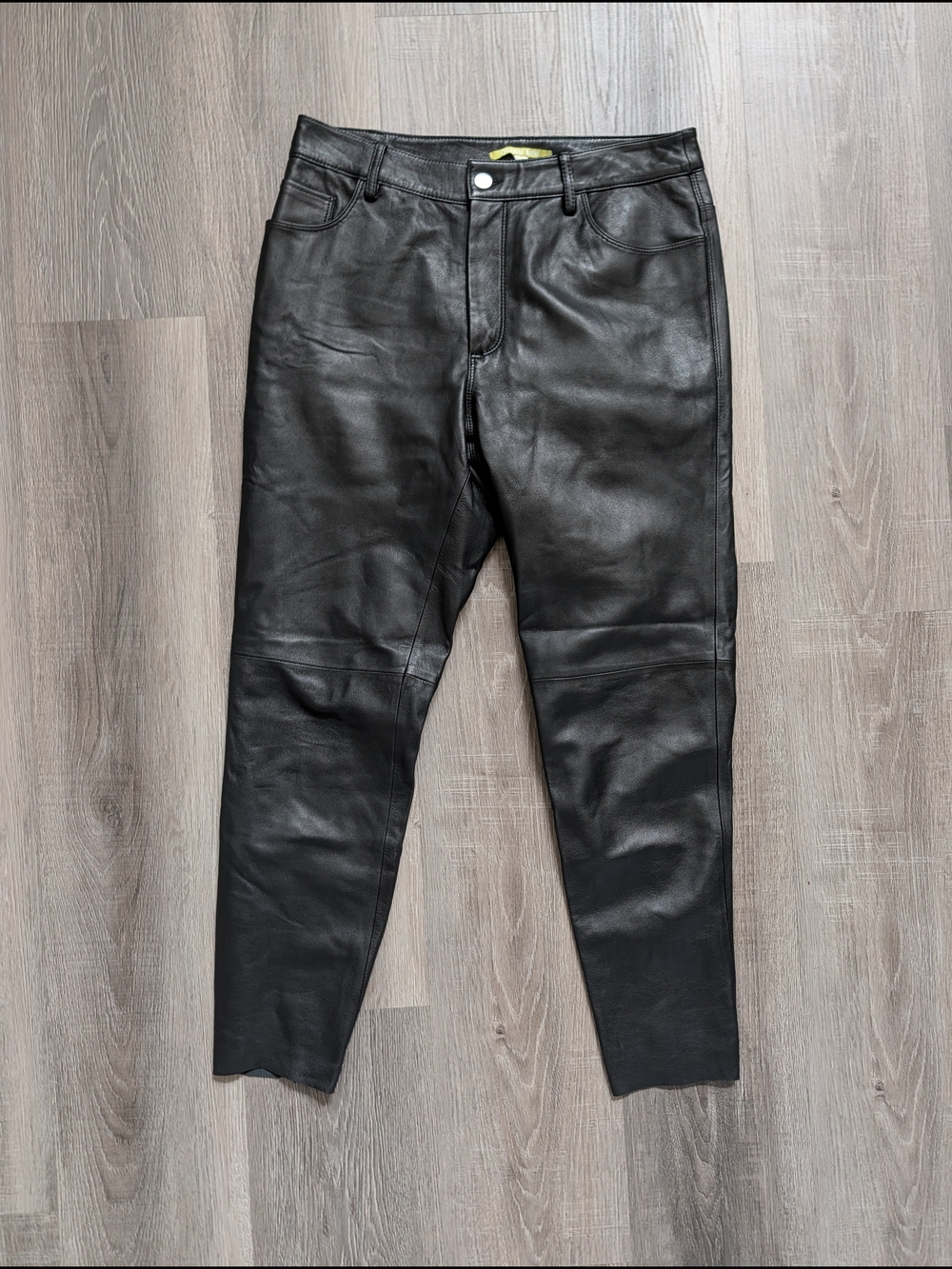 Gianni Bini Genuine Leather Pants Black Slim Fit Size 6